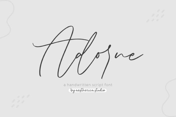 Adorne: A Stylish Handwritten Font for Marketers