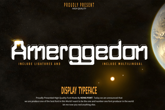 Amerggedon: A Bold Display Font