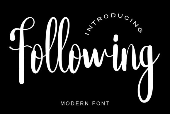 Following: A Beautiful Script Font