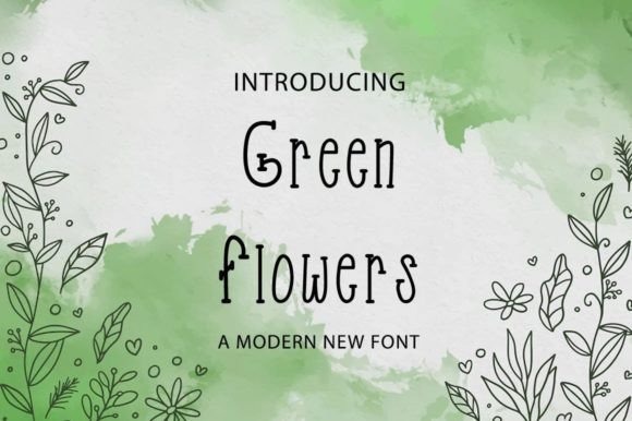 Green Flowers Font Review