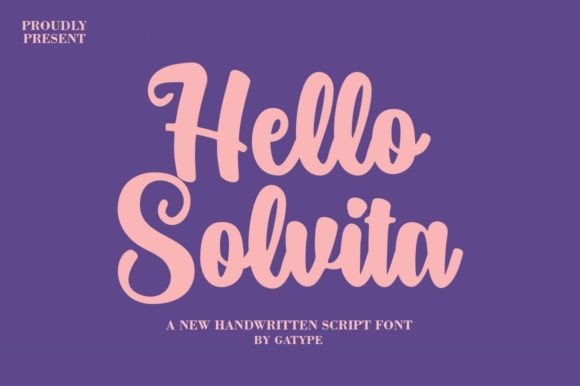 Hello Solvita: A Stylish Script Font