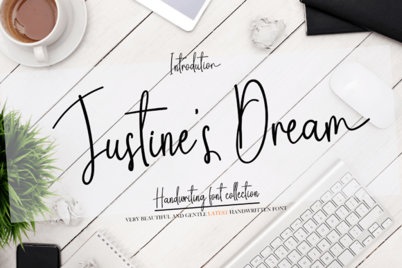 Justines Dream Font: Elegant Handwritten Style
