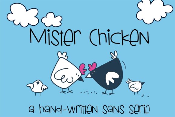Mister Chicken Handwritten Font for Crafters