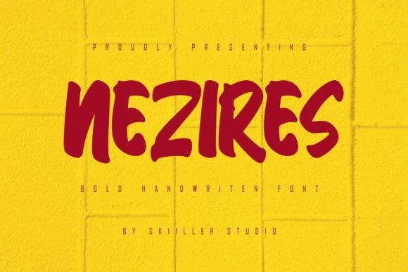 Nezires: A Bold Handwritten Font