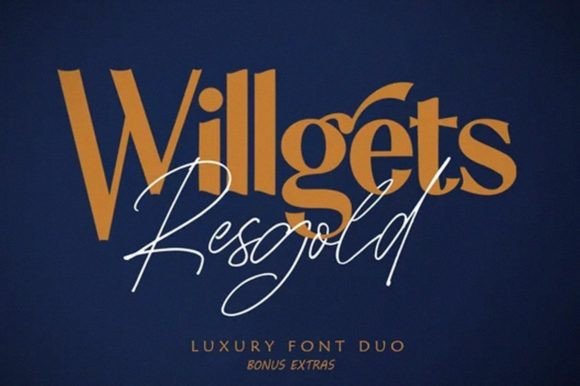 Resgold Willgets: A Luxurious Font for Business Branding